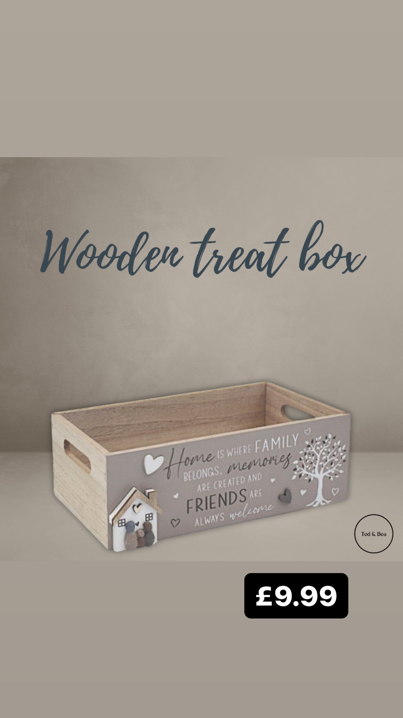 Wooden Home Treat Box