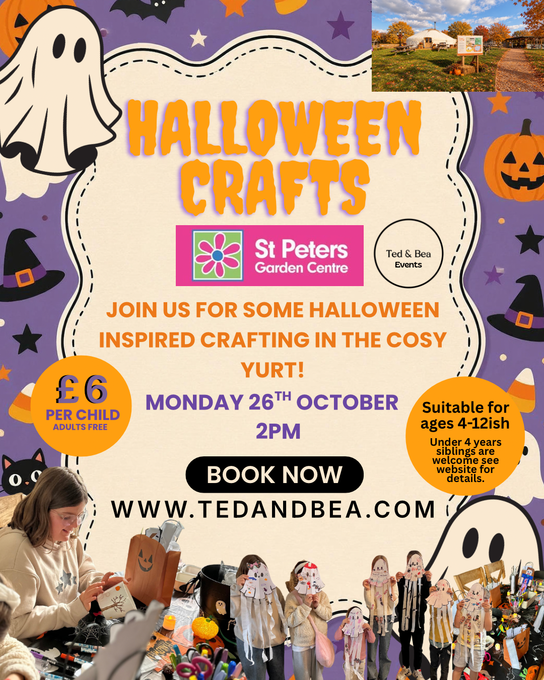 Halloween Crafts (kids) at St Peter’s Garden Centre 26th October