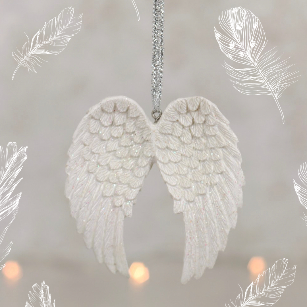 Double Angel Wings Hanging Ornament