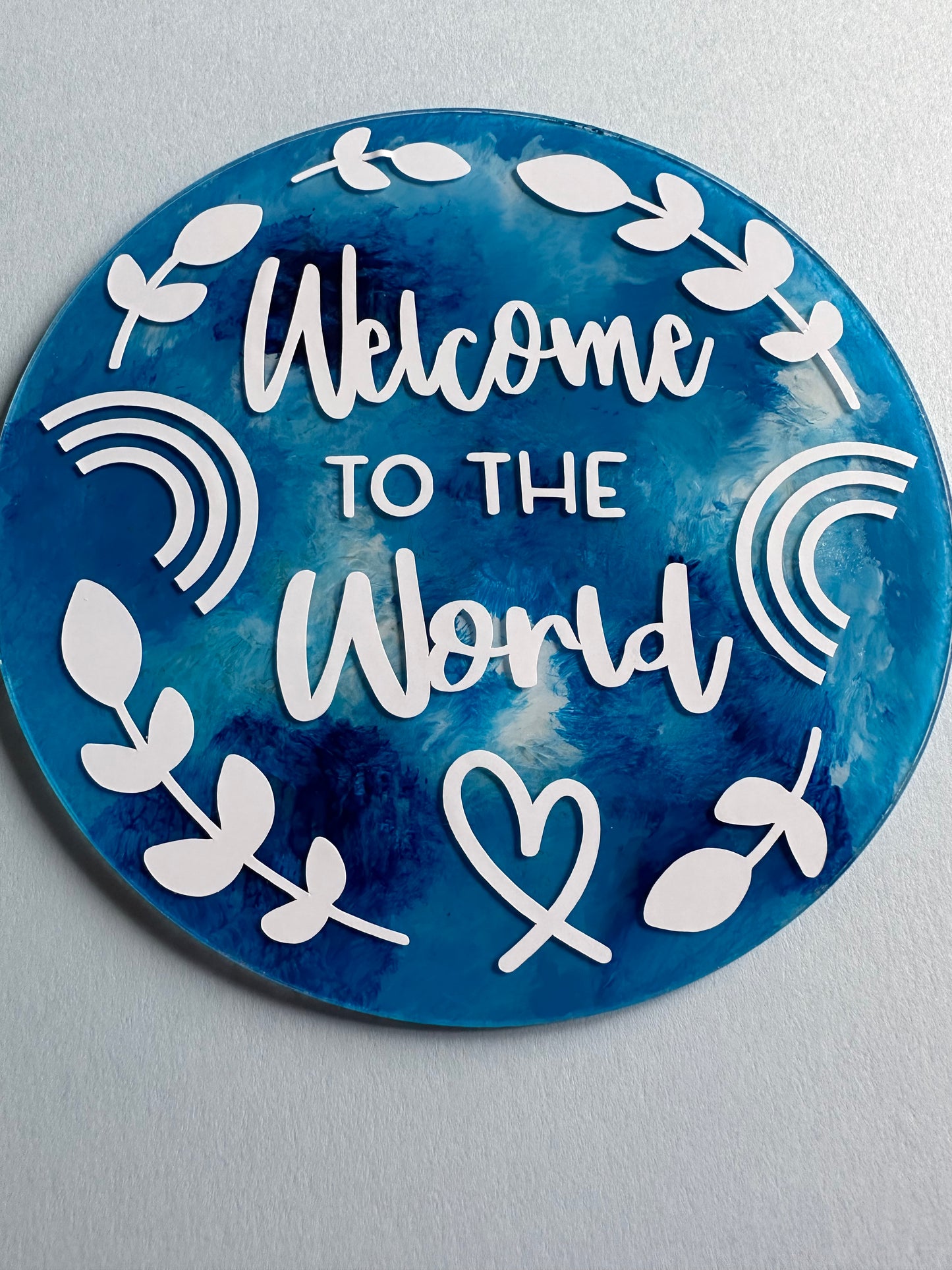 Welcome To The World Milestone Disc Blue Waves