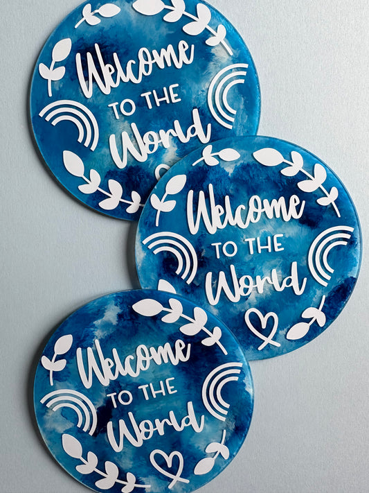 Welcome To The World Milestone Disc Blue Waves