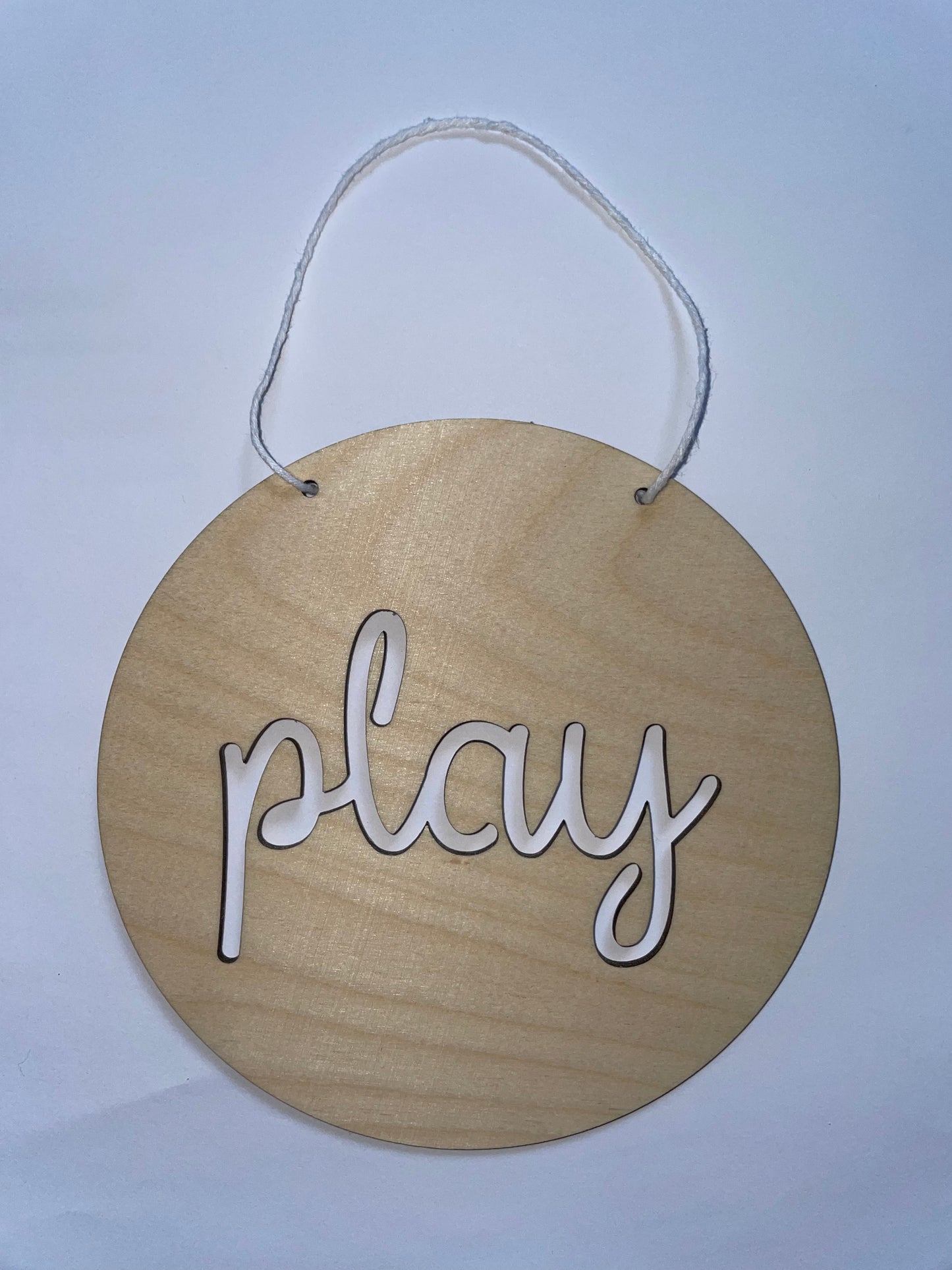 Play wooden hanging plaque