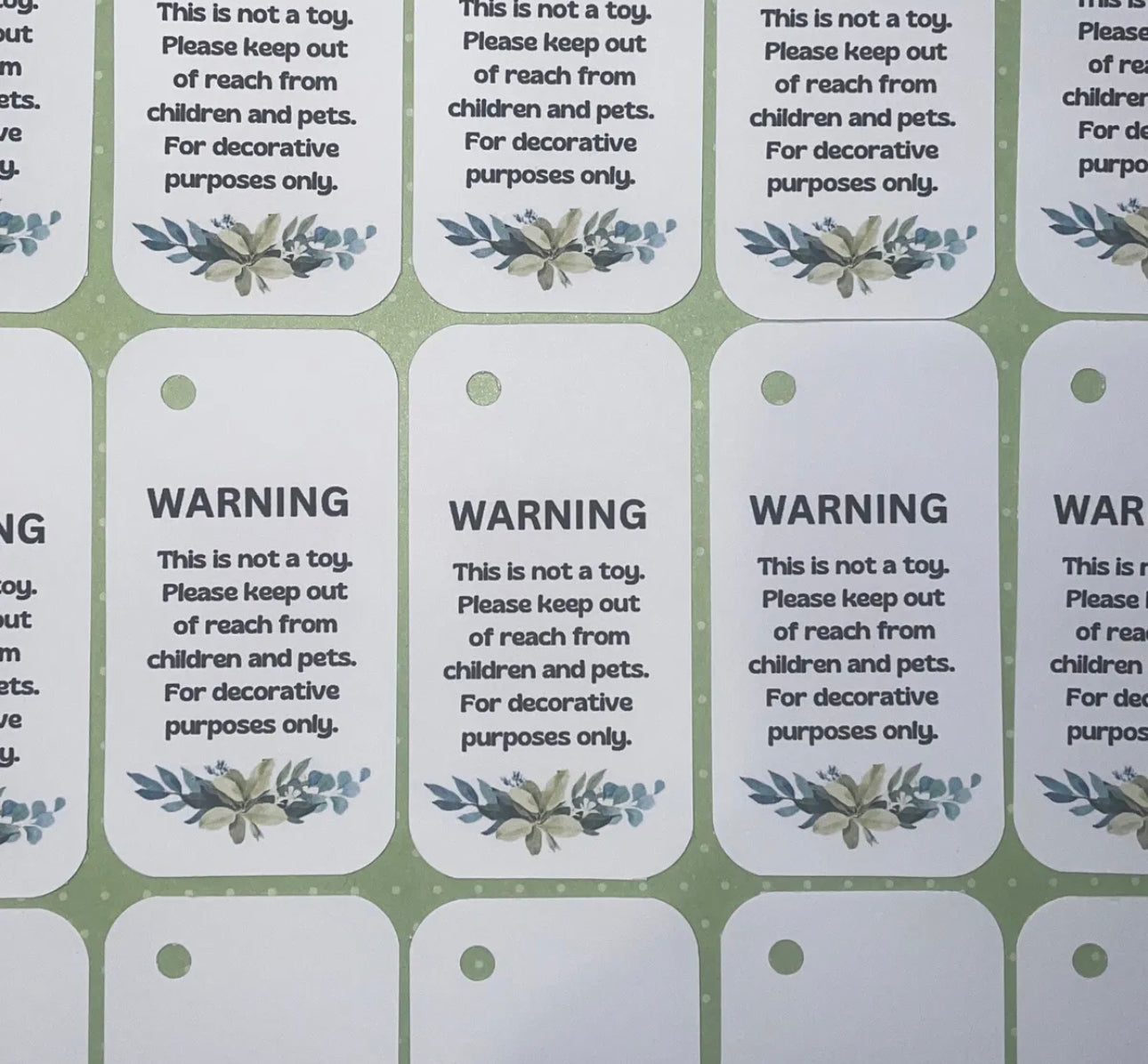 X40 Warning Safety Labels
