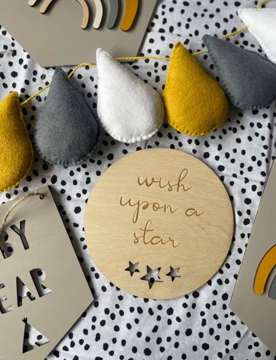 Wish upon a star Wooden Circle Plaque
