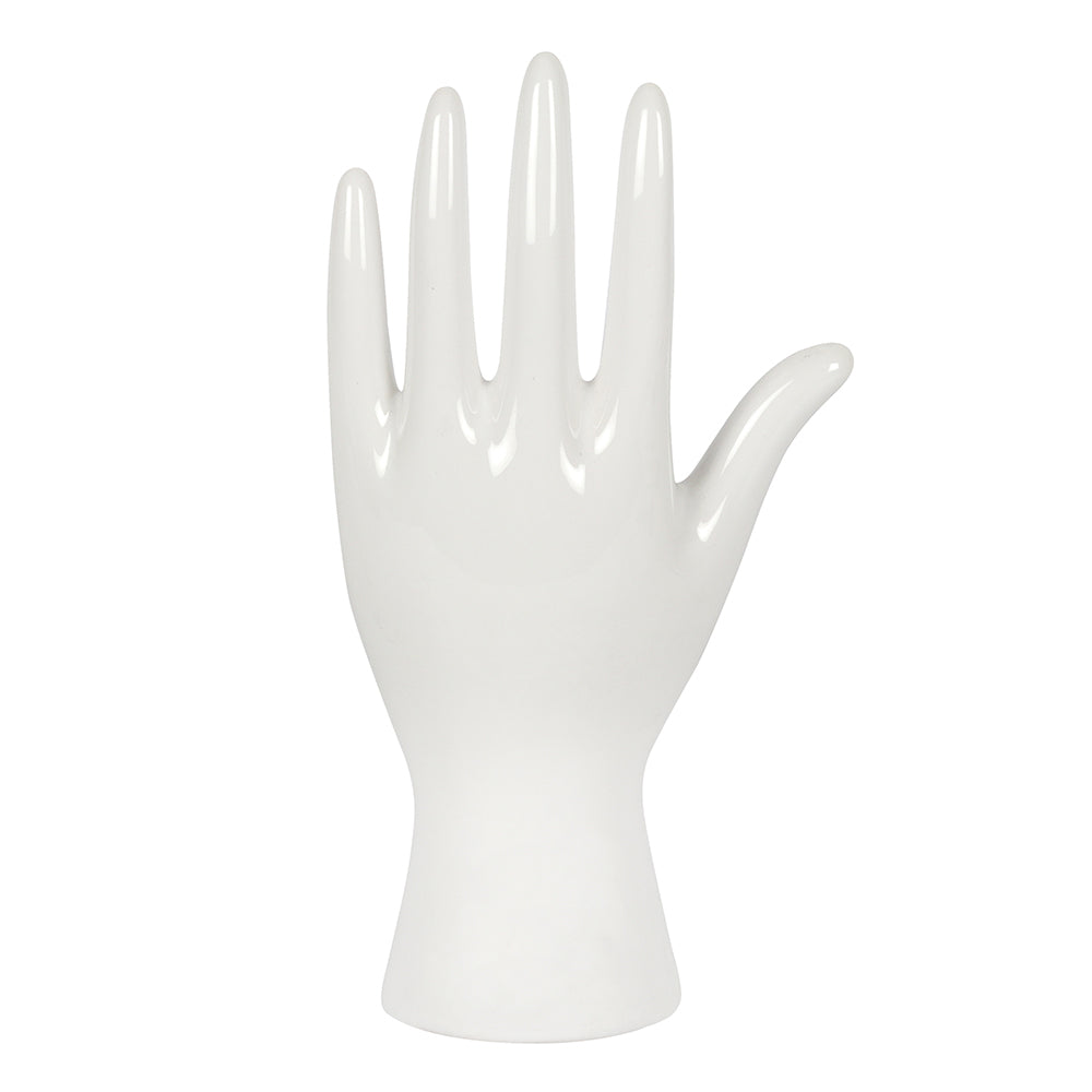 White Ceramic Palmistry Hand Ornament