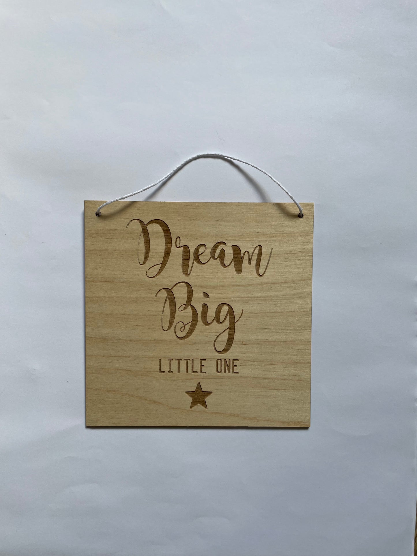 Dream big wooden plaque