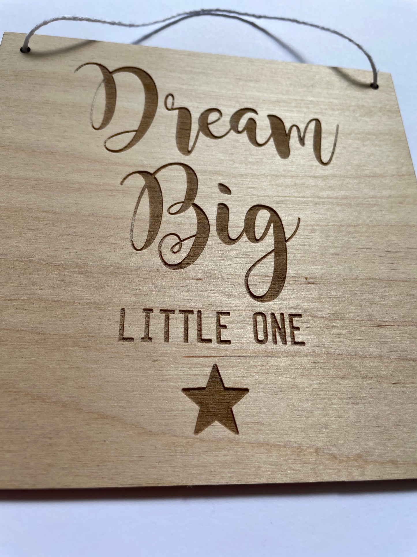 Dream big wooden plaque